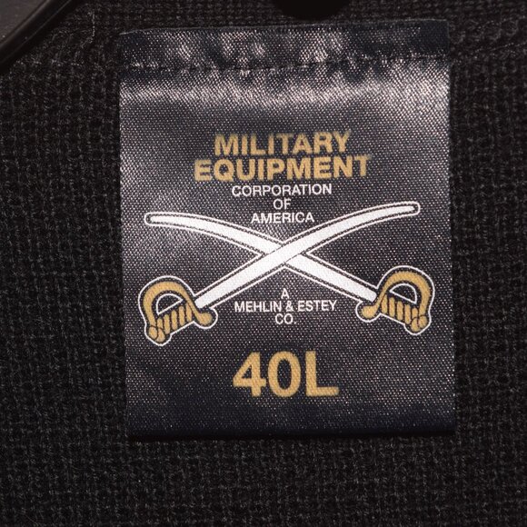 MILITARY EQUIPMENT Corporation Of America Black Wool Blend Cardigan Size 40L/M - Picture 4 of 8